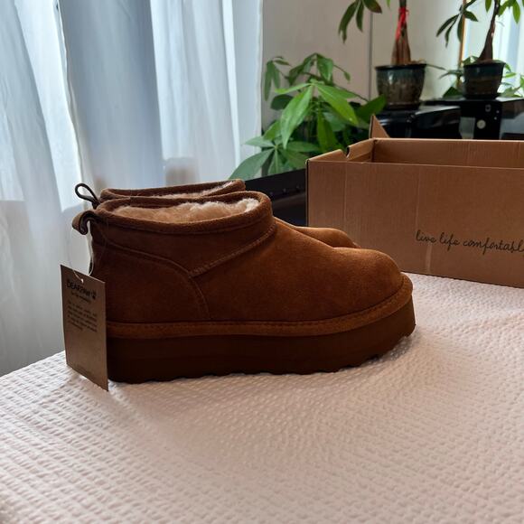 Bearpaw retro super shorty platform booties 8 women - Picture 11 of 12